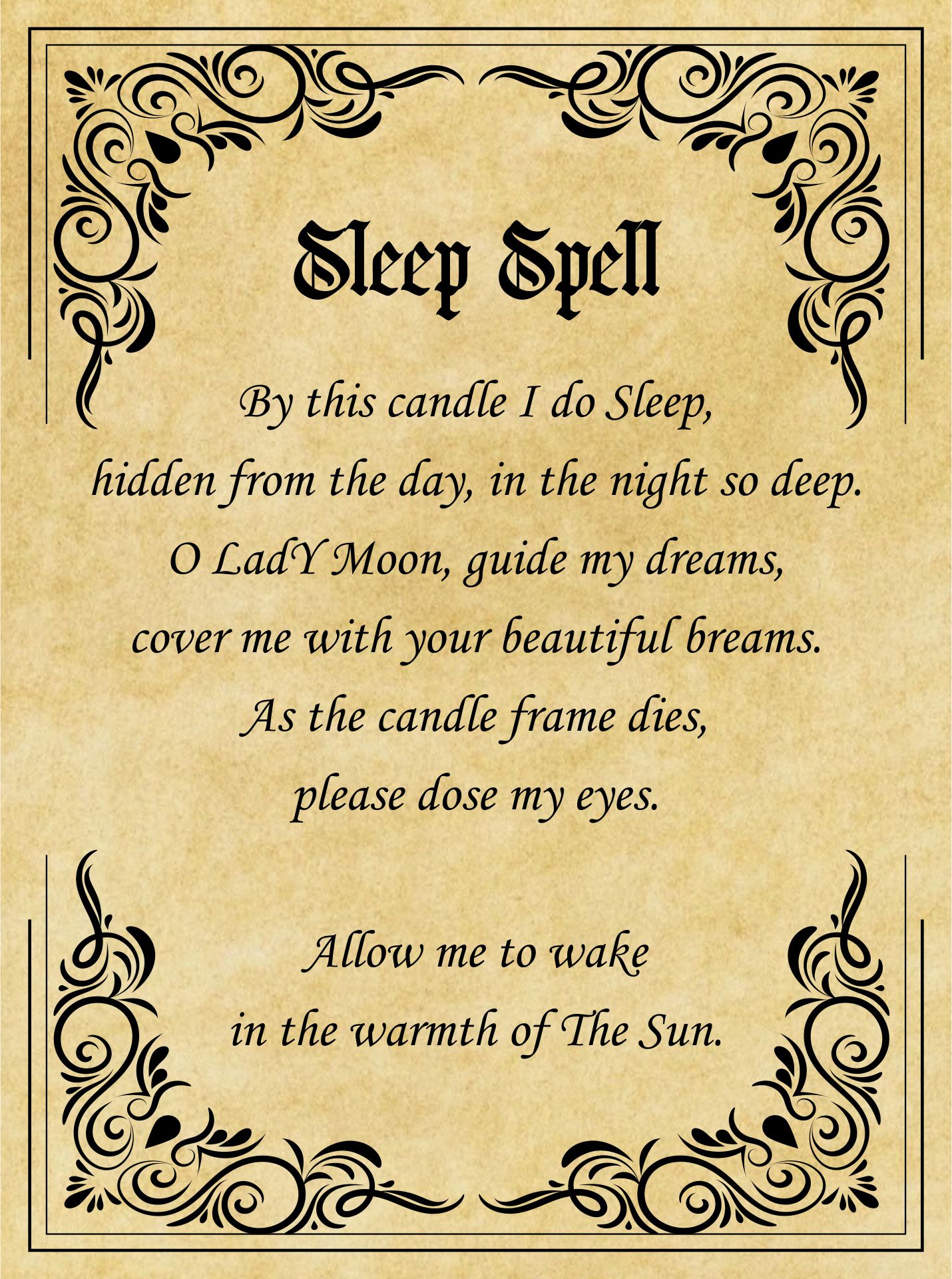 Witch Spell Book Cover Printable
