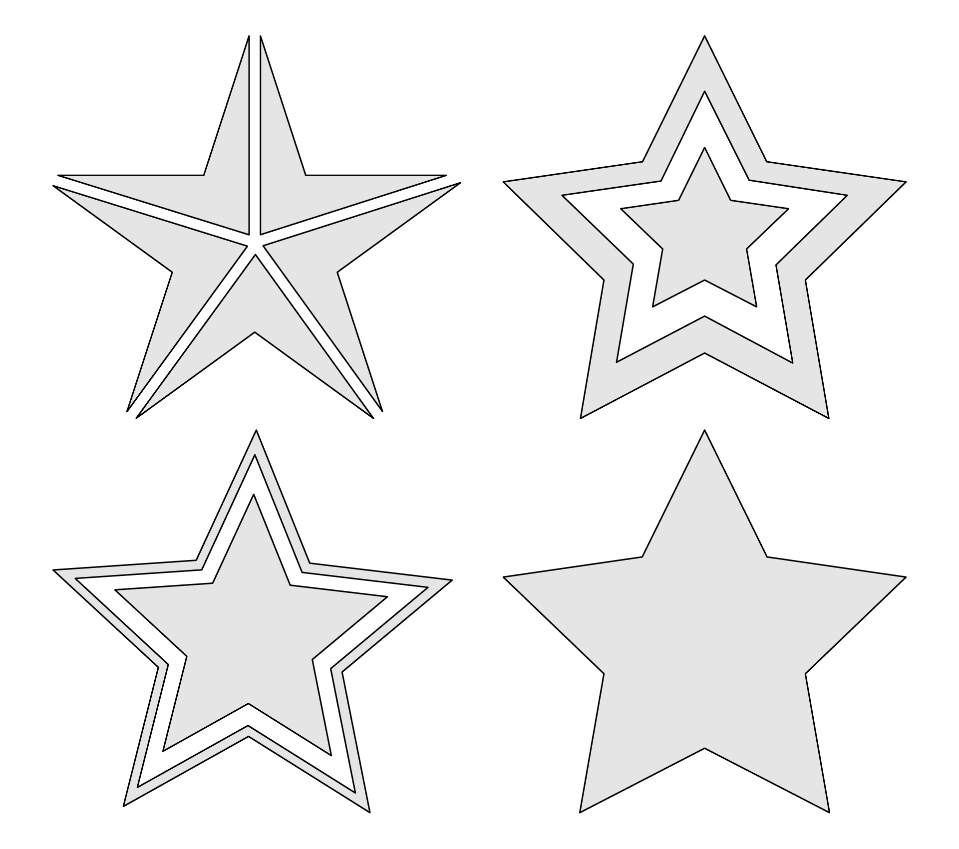 4 Best Images Of Adjustable Size 5 Point Star Template Printable Five Pointed Star Template