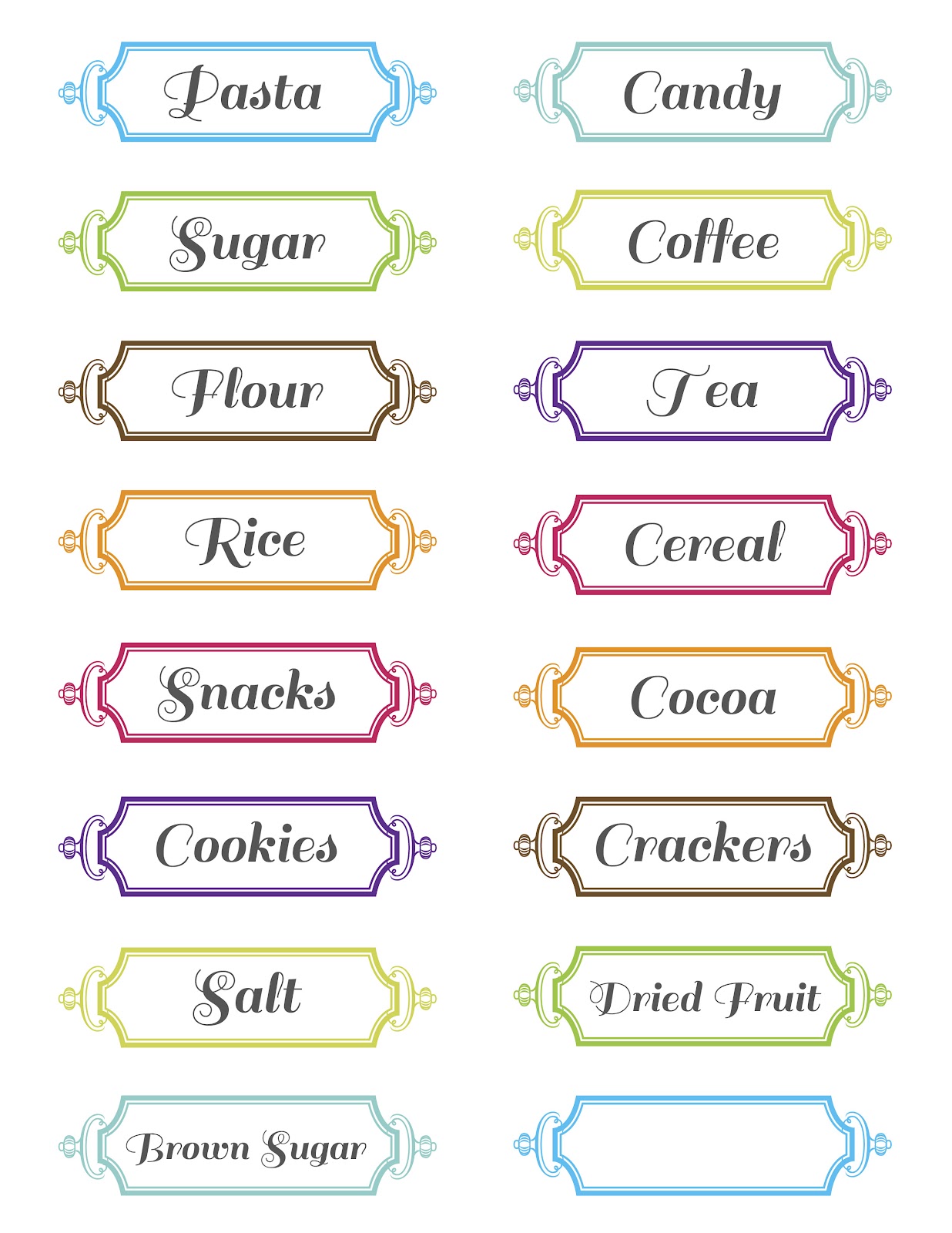 5 Best Images Of Printable Pantry Labels Free Templates Free Printable Pantry Labels Free