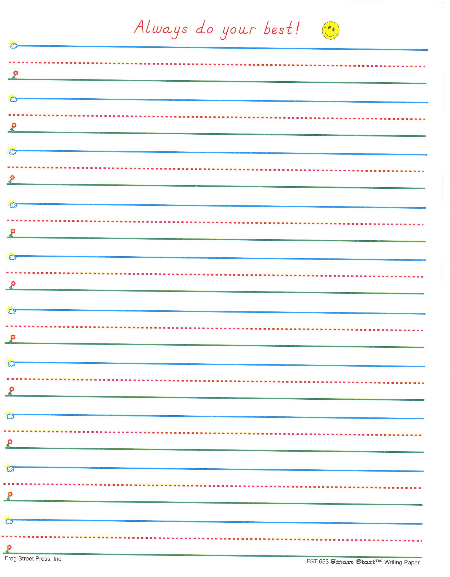 Printable Primary Lined Writing Paper Get What You Need For Free