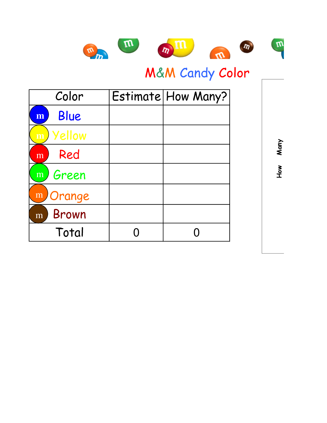 M M Template Printable