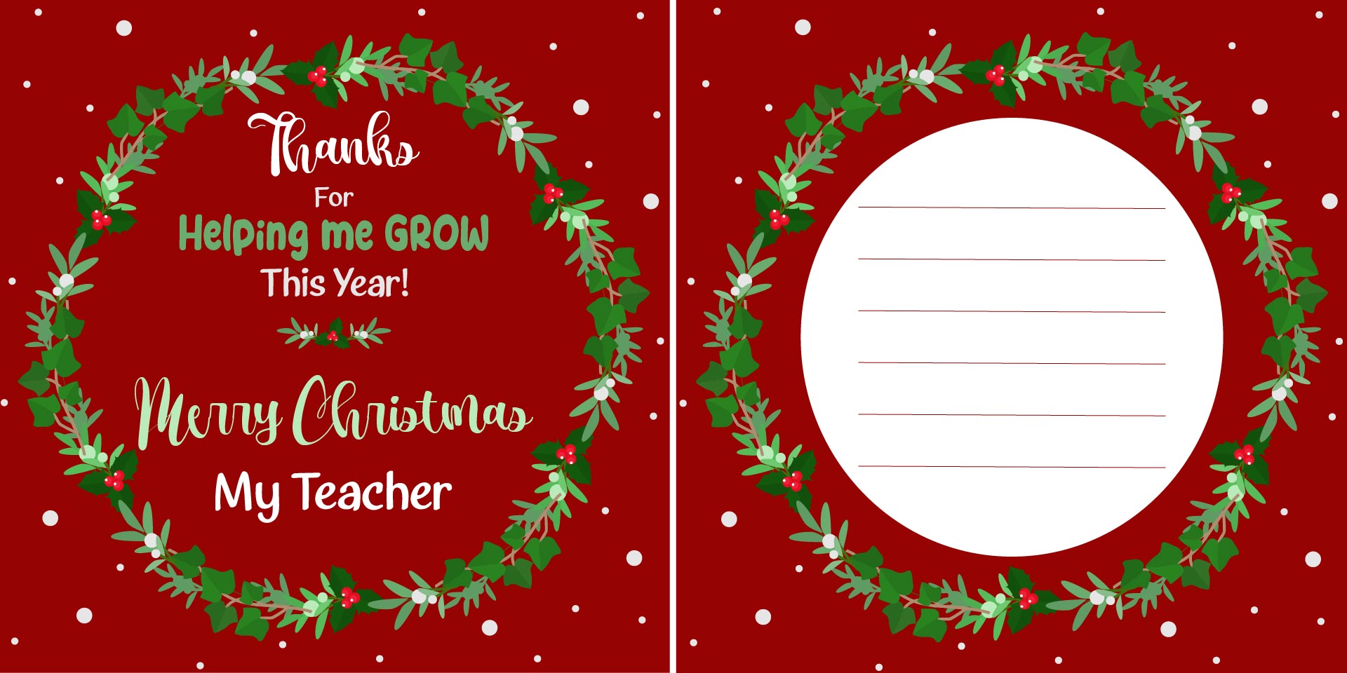 5 Best Images Of Merry Christmas Printable Teacher Card Teacher 