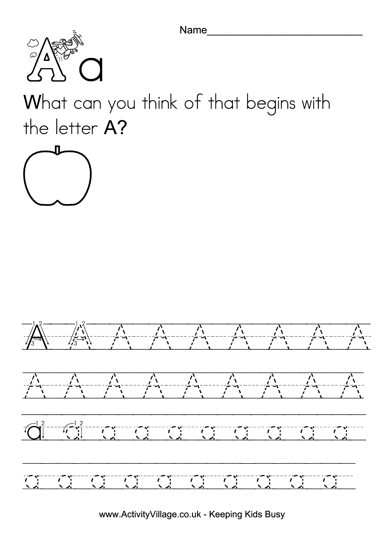 Practice Writing Alphabet Worksheets