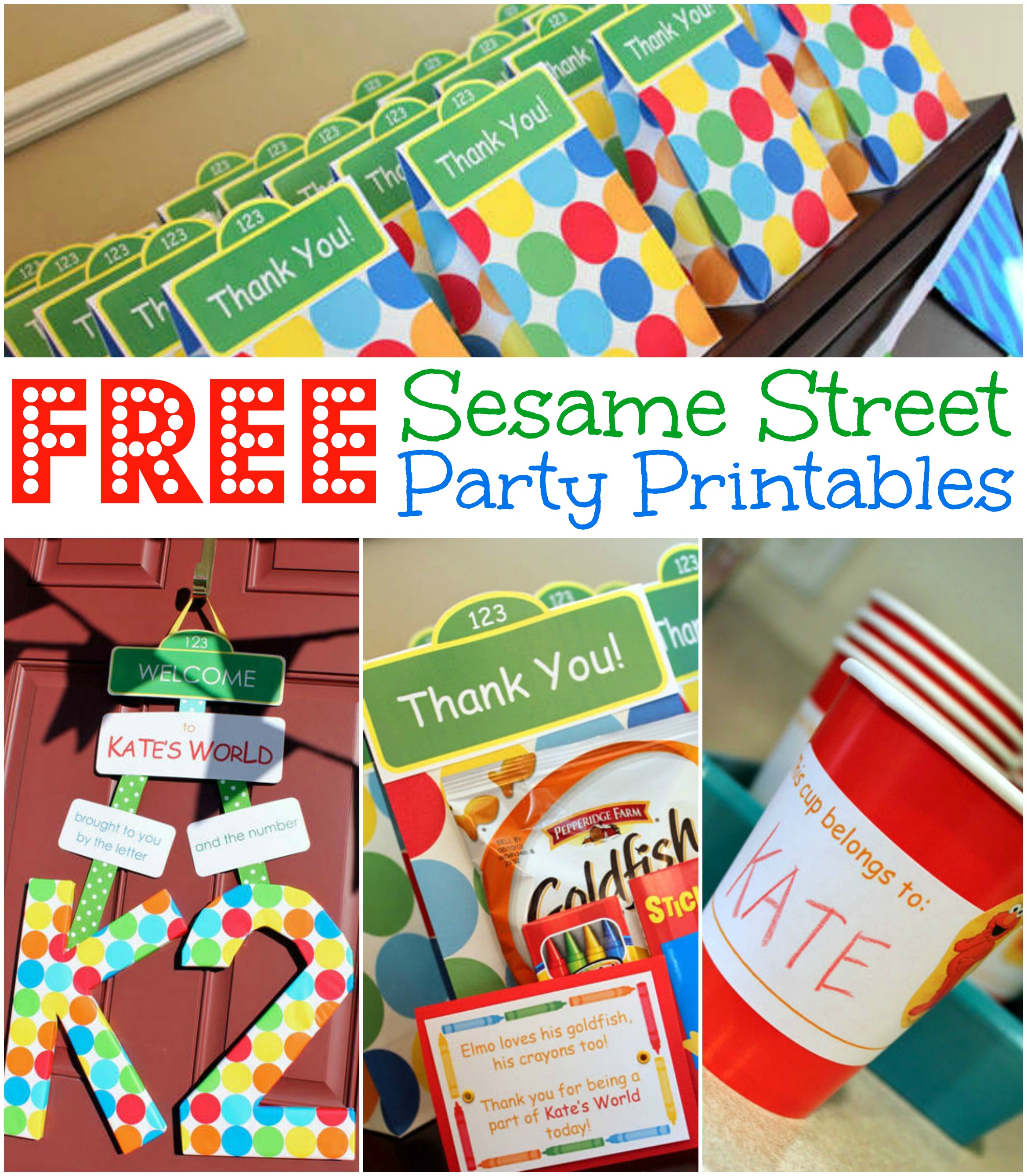 Free Sesame Street Party Printables