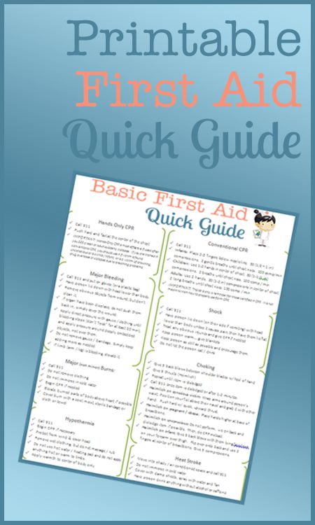 Printable First Aid Booklet For Kids