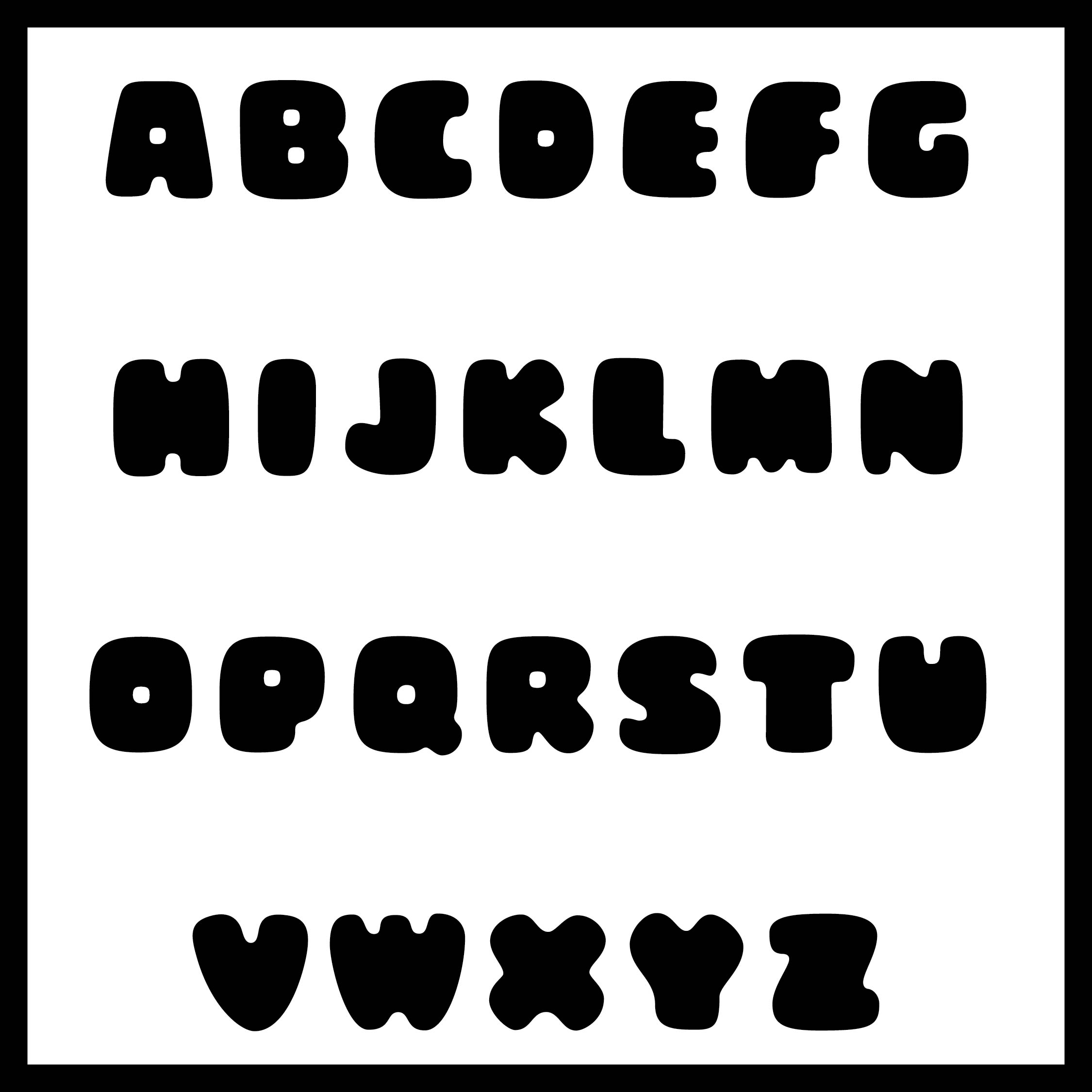 Free Printable Bubble Letters Template