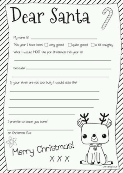 6 Best Images Of Letters To Santa Templates Printables Printable Dear 