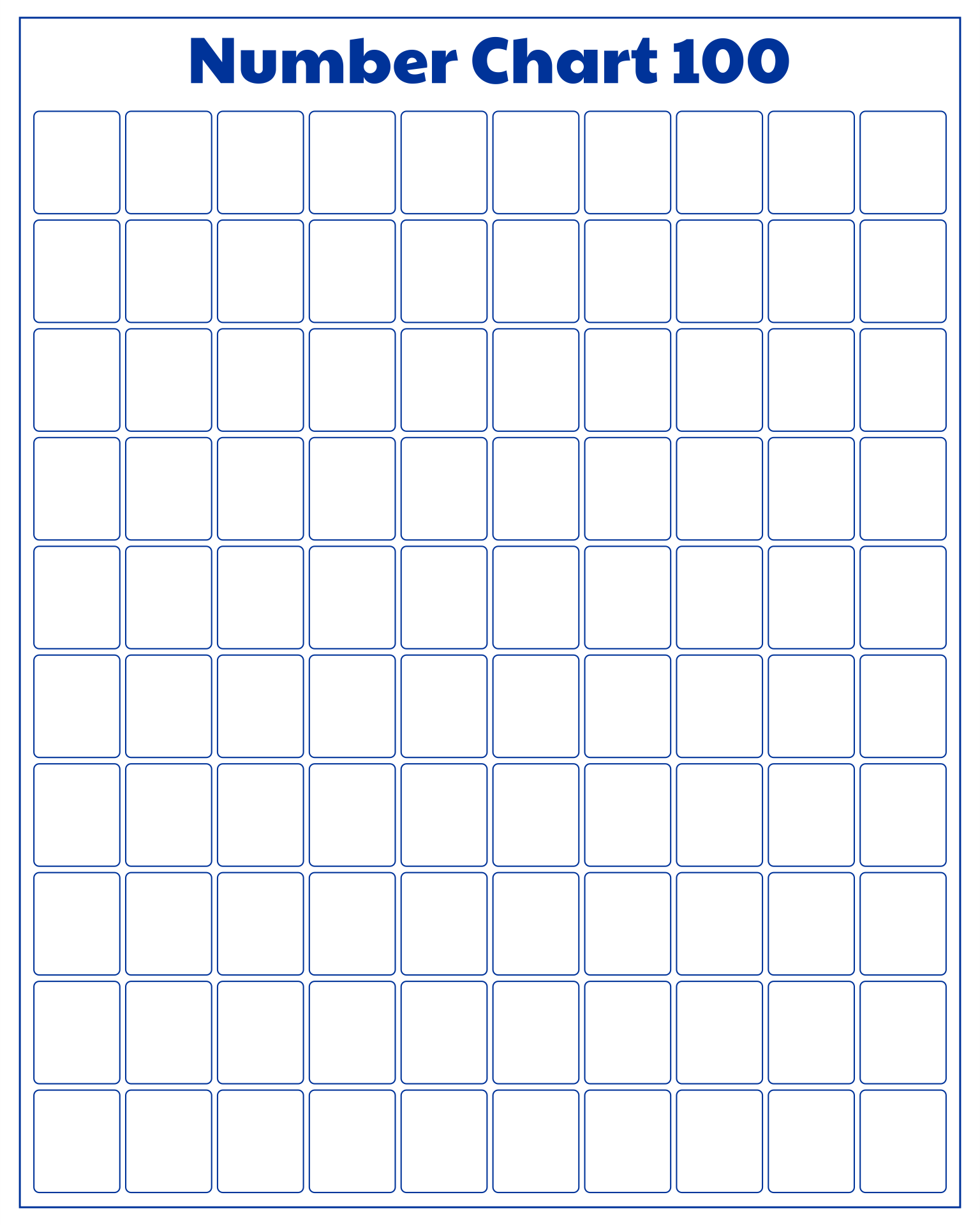 Hundreds Chart Printable Including Blank Number Chart Counting To Images And Photos Finder