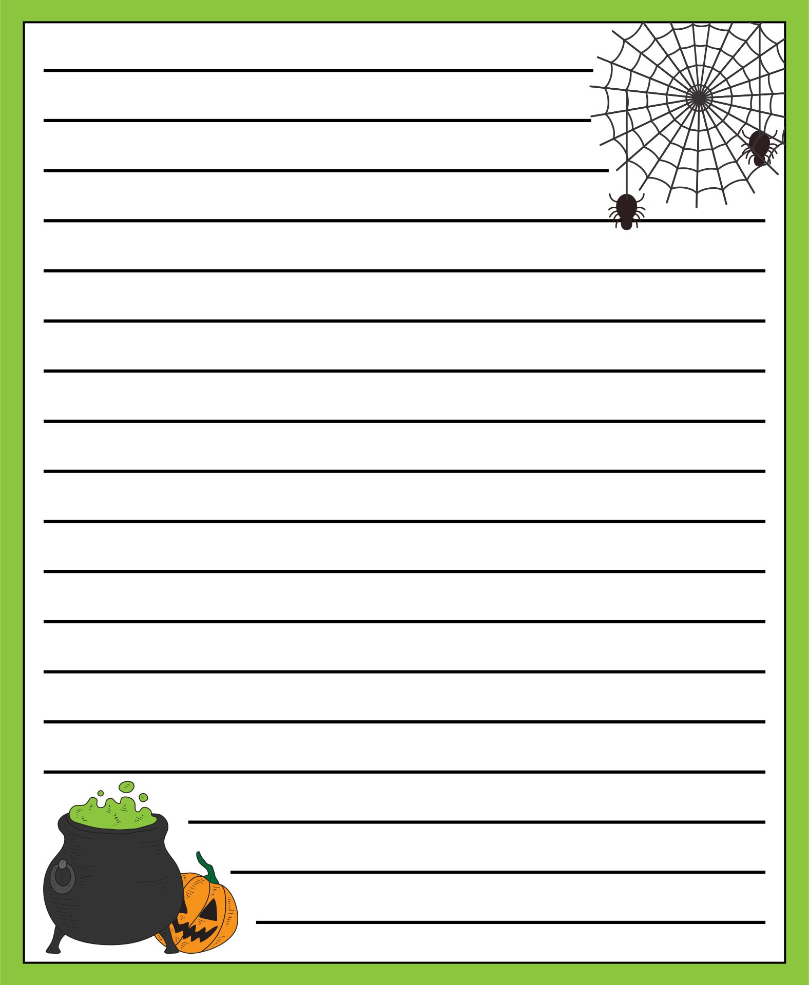 6 Best Images Of Free Printable Halloween Lined Writing Paper Free 