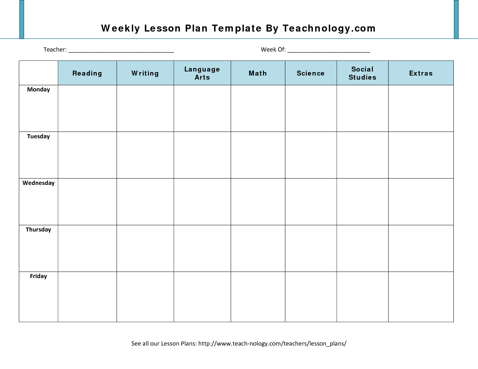 7 Best Images Of Teacher Schedule Template Printable Free Printable 