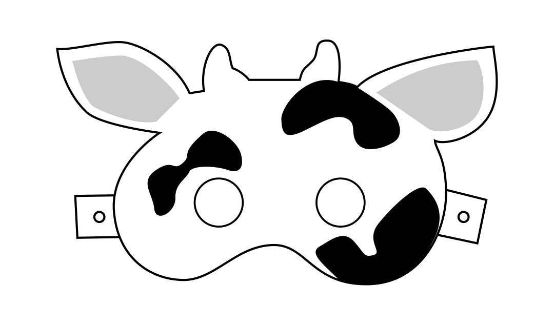 8 Best Images Of Free Printable Cow Mask Printable Cow Mask Template 