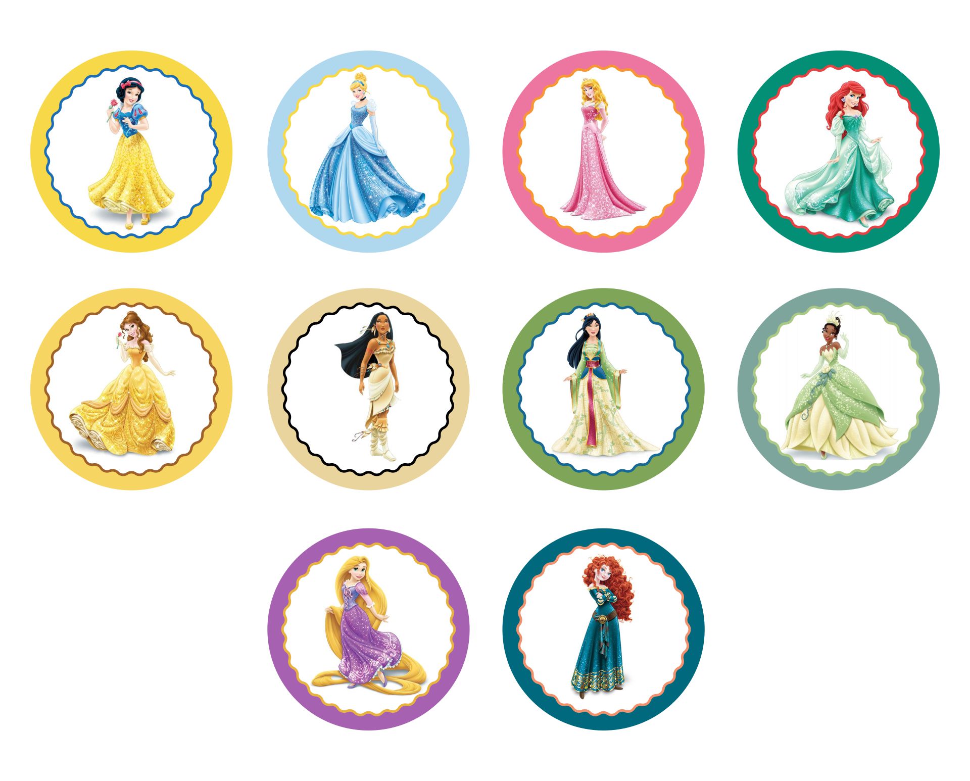 6 Best Images Of Disney Princess Cupcake Toppers Free Printables 