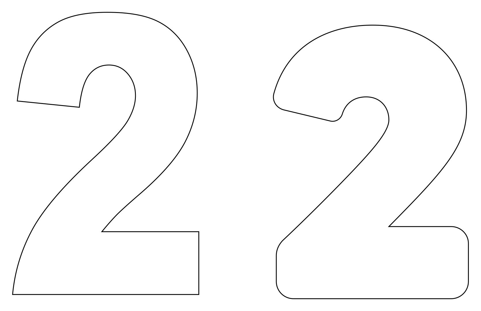 7 Best Images Of Printable Number 2 Free Printable Numbers 0 9 Large Printable Numbers 1 10