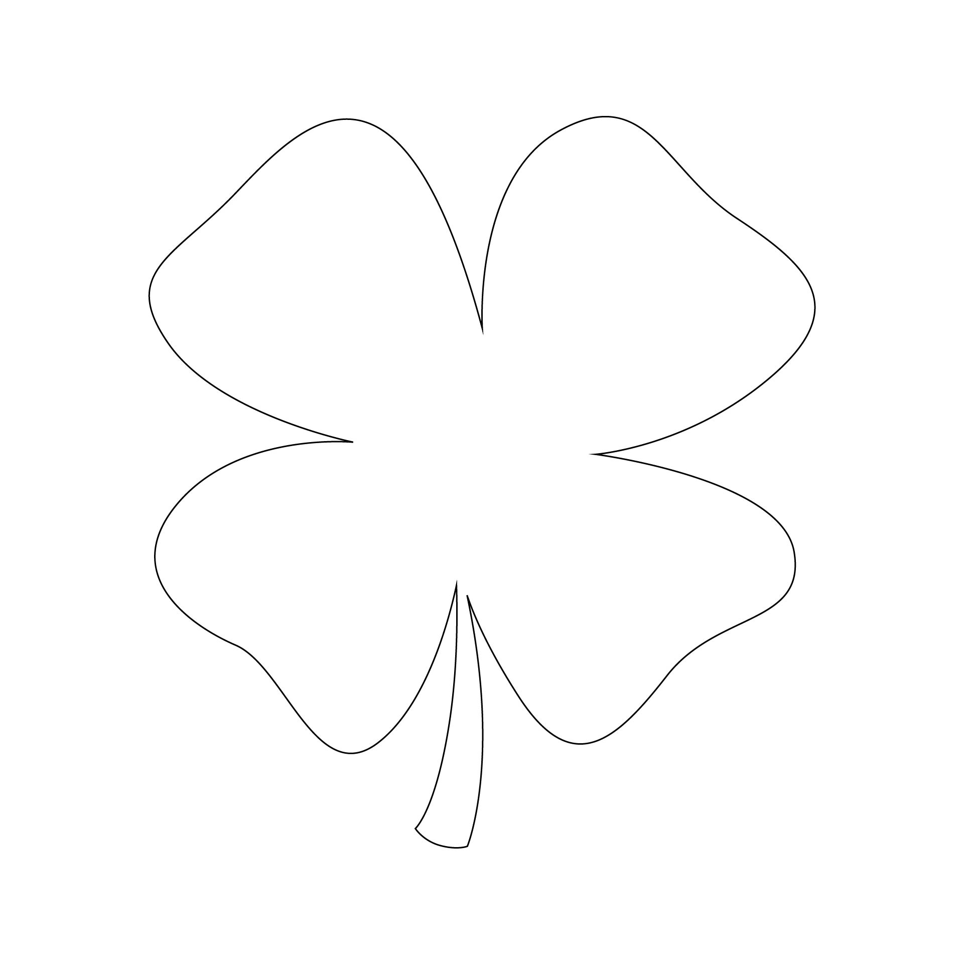 Full Page Printable Shamrock Template