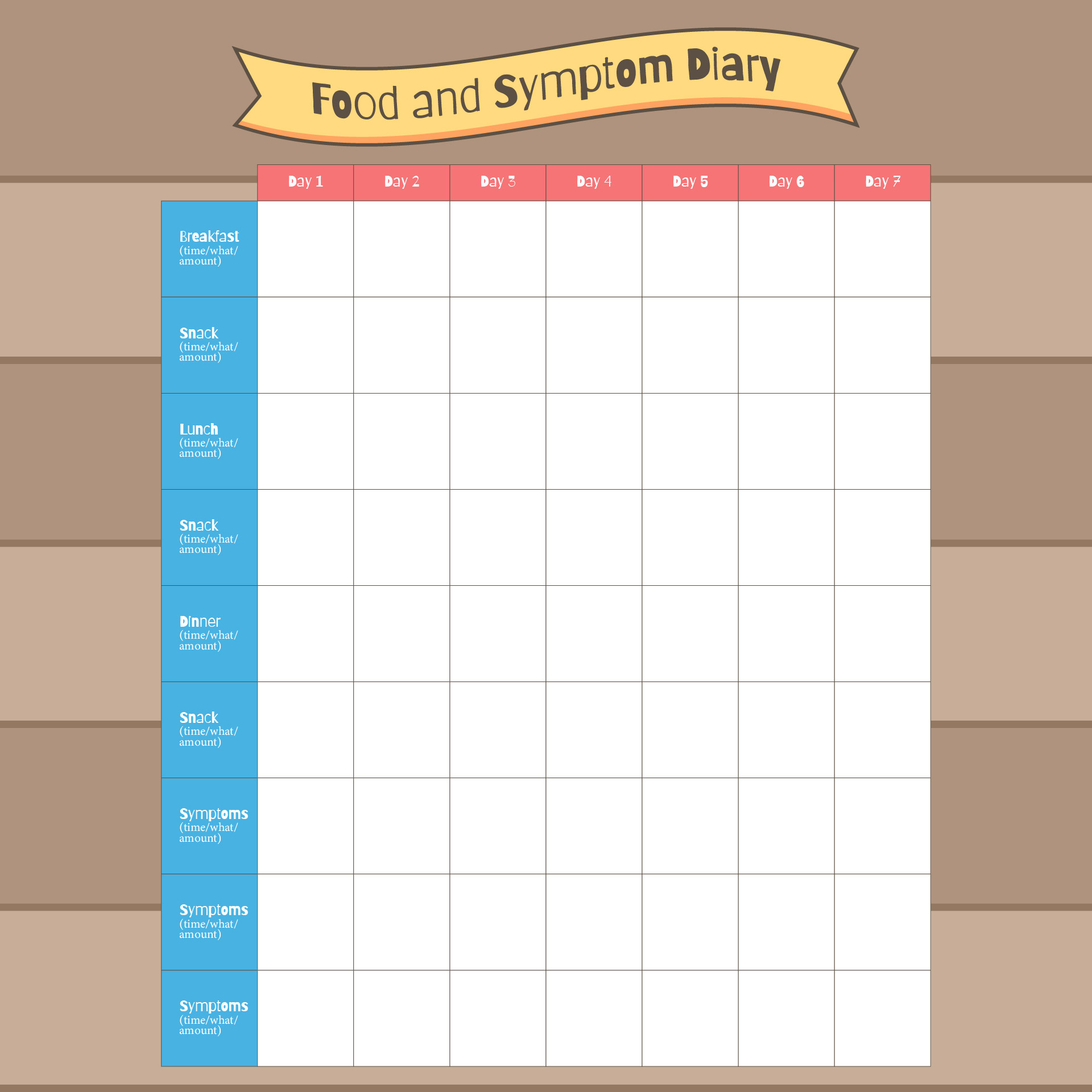 6 Best Images Of Printable Symptom Journal Food Tracker And Symptom 