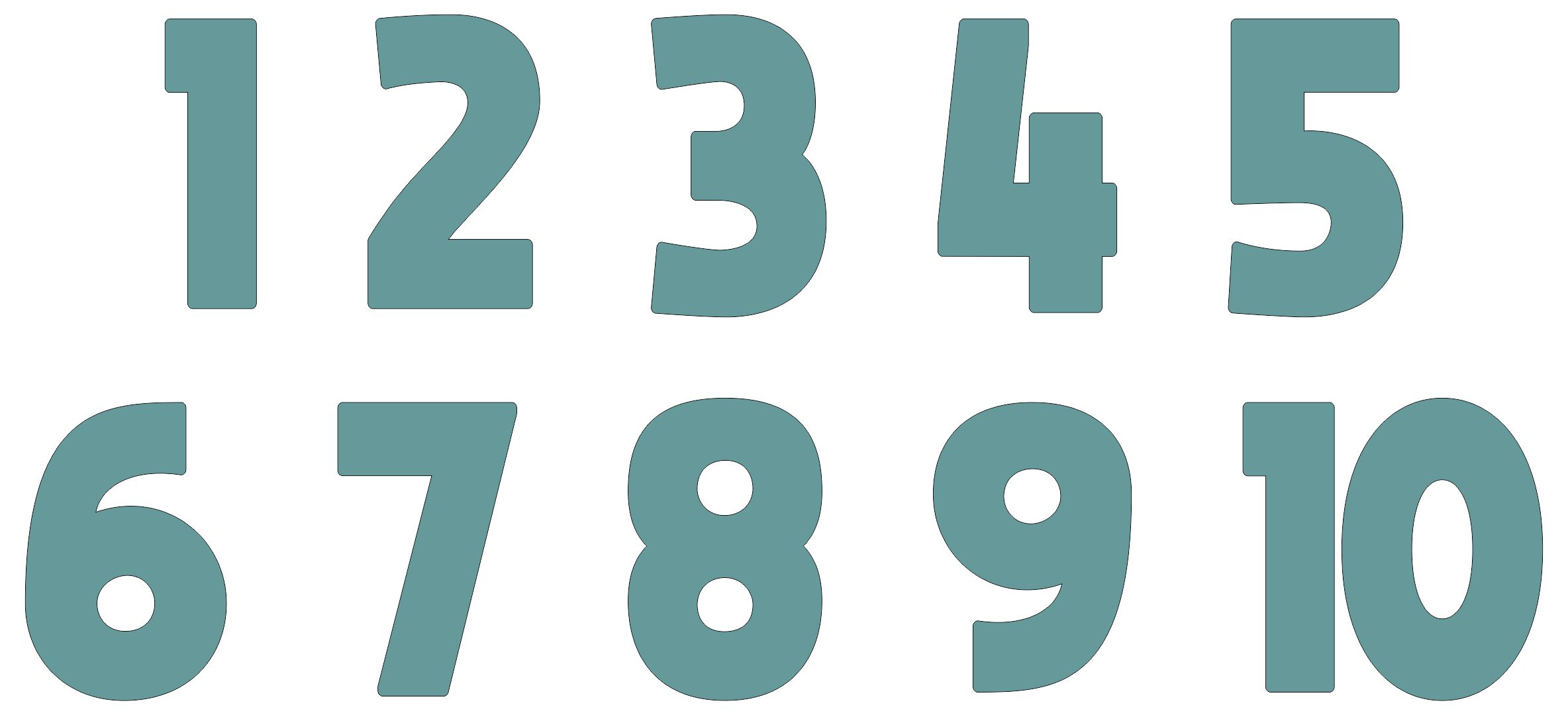 7 Best Images of Printable Number 2 - Free Printable Numbers 0 9, Large
