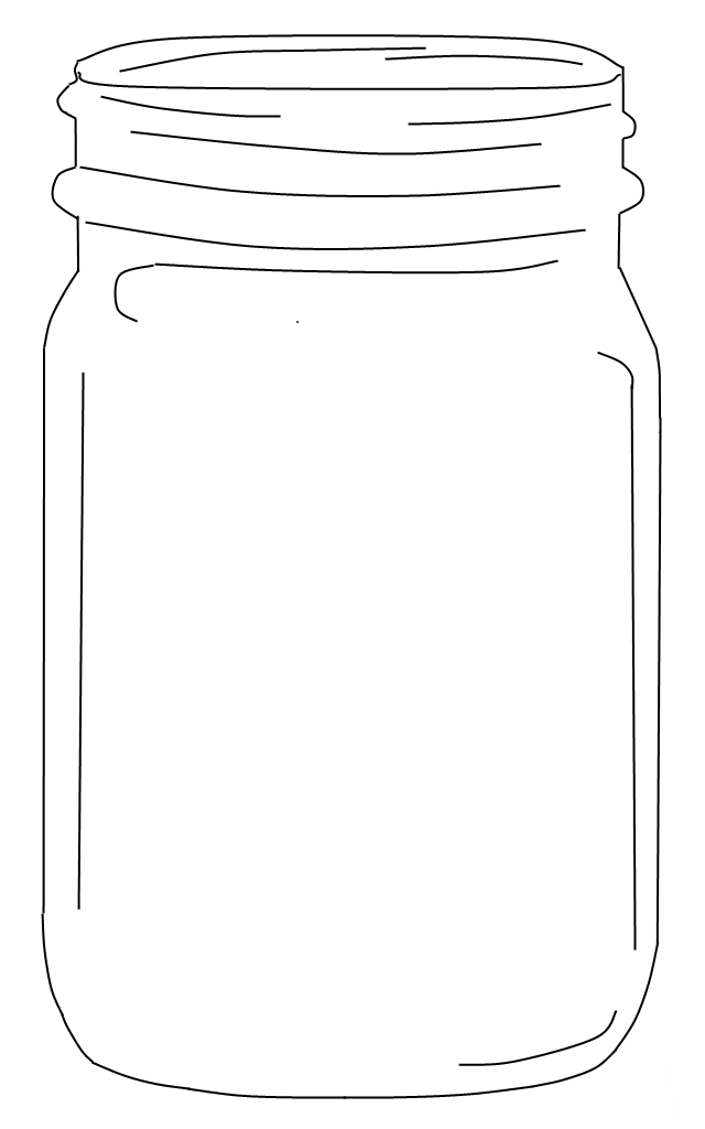 Free printable mason jar outline