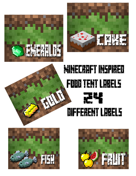 7 Best Images Of Free Printable Food Labels Lava Minecraft Minecraft 