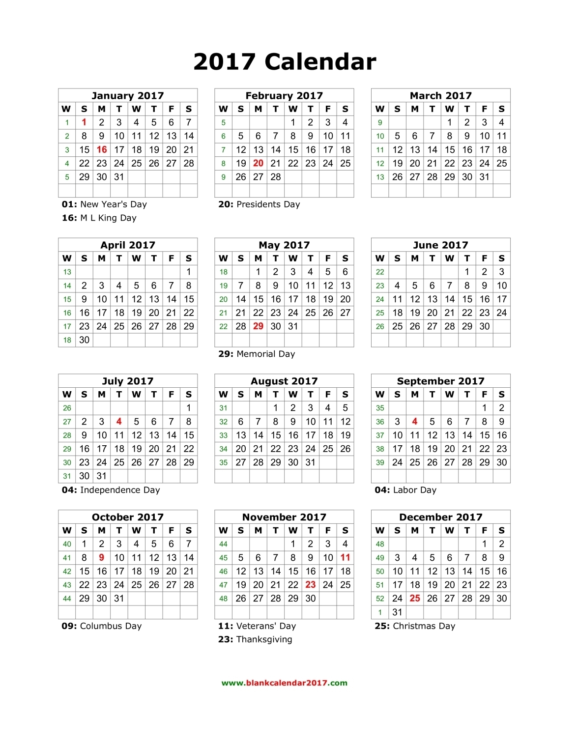 7 Best Images Of Free Printable Blank Calendar Template 2017 Images