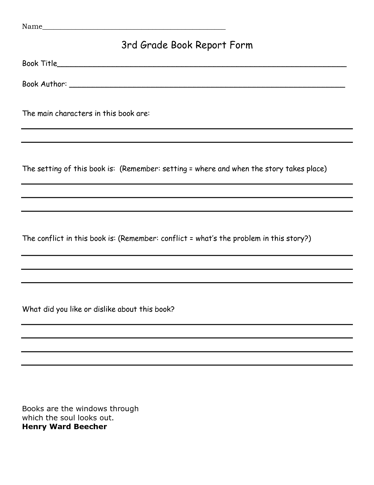 7 Best Images Of Third Grade Animal Report Printable Research 