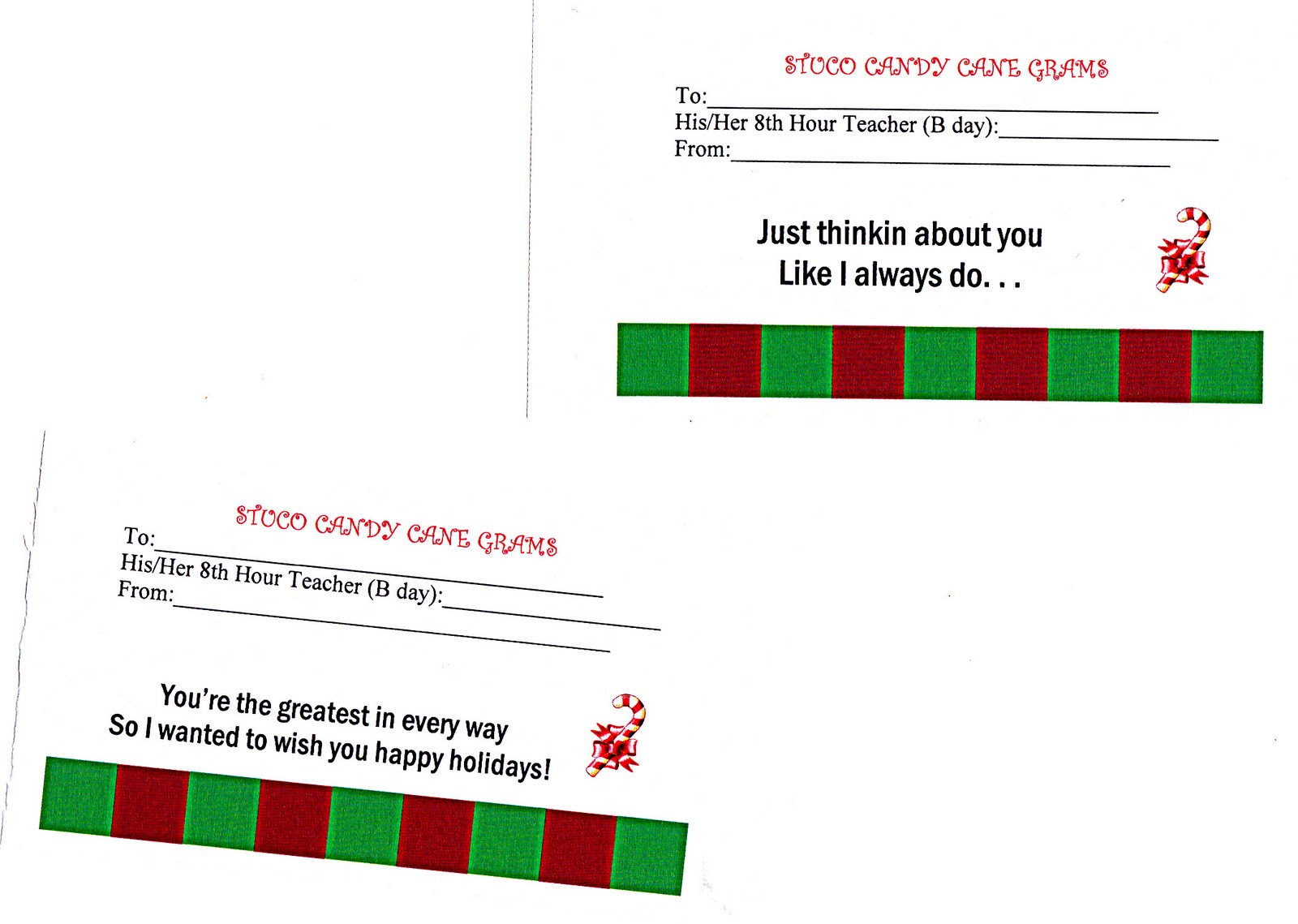 Candy Gram Template