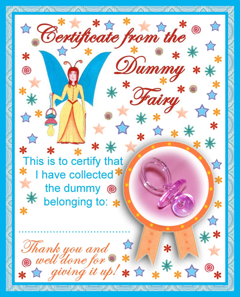 7 Best Images Of Free Printable Certificate Of A Pacifier Dummy Fairy Letter Free Preschool 