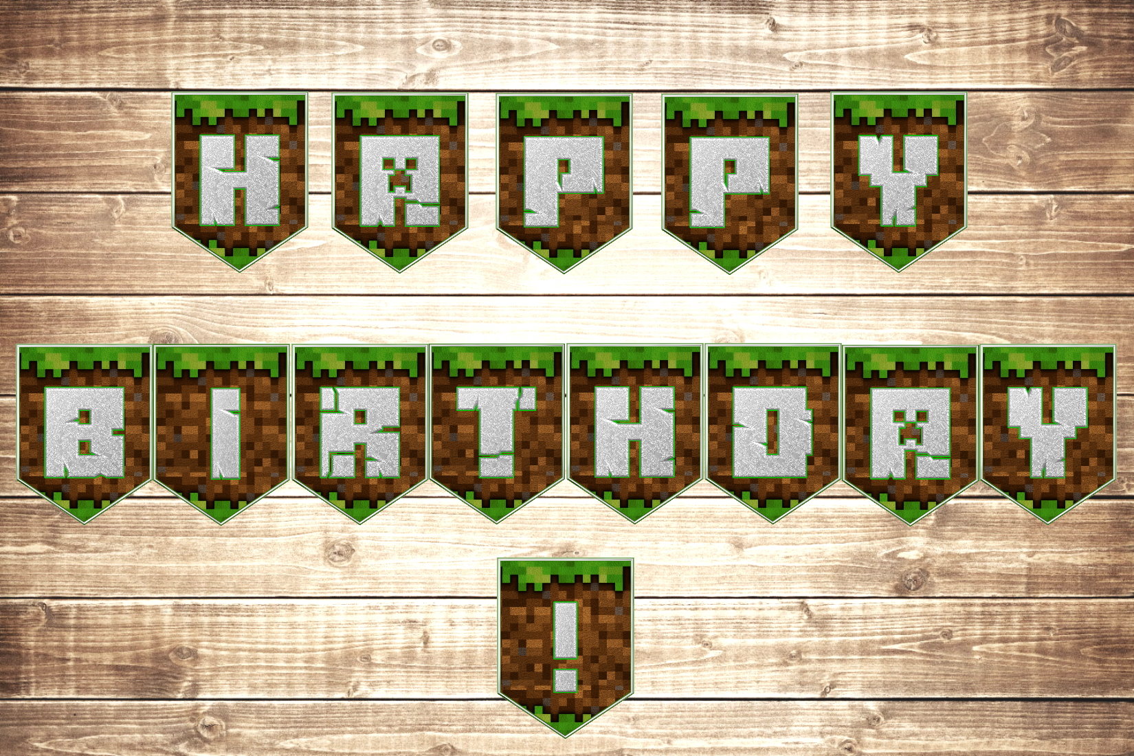 7 Best Images Of Free Minecraft Printable Birthday Banner Minecraft 