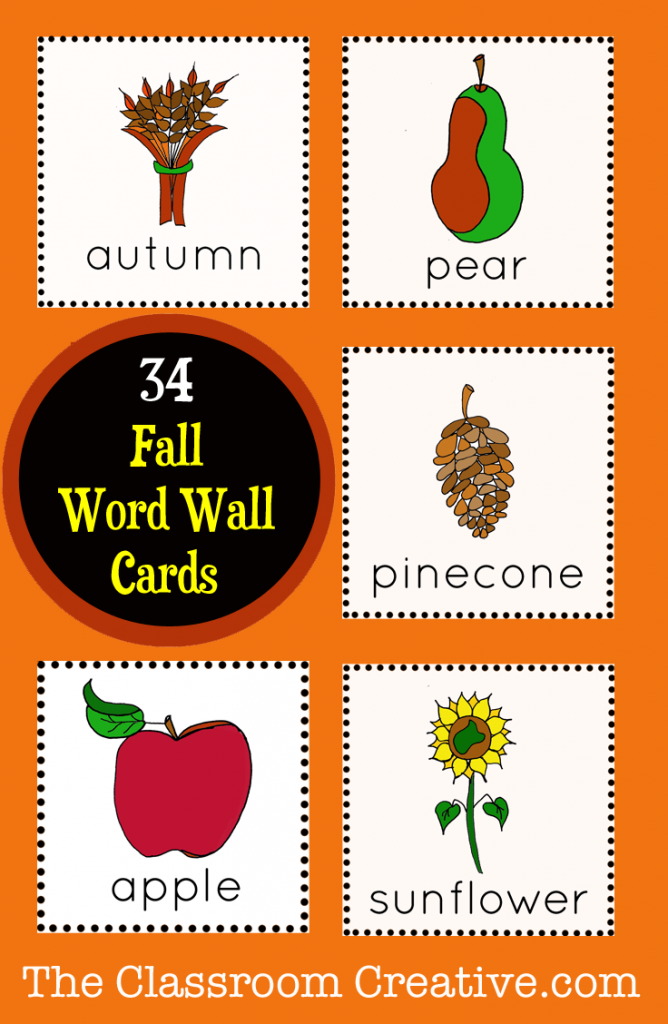 7 Best Images Of Preschool Printables Fall Word Wall Pre Kindergarten 
