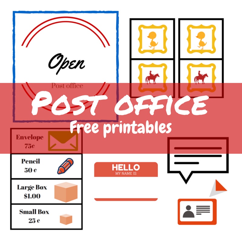 Preschool Post Office Free Printables