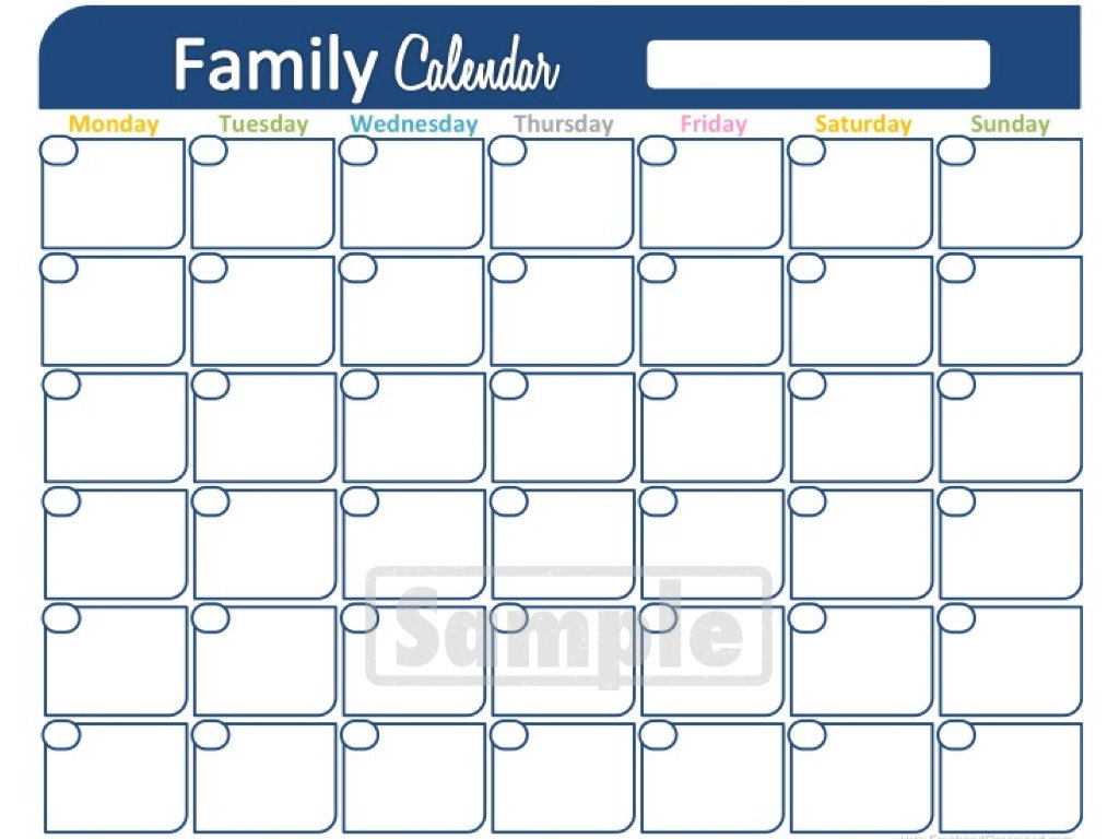 6 Best Images Of Family Calendar Printable Printable Family Schedule Calendar Family Monthly