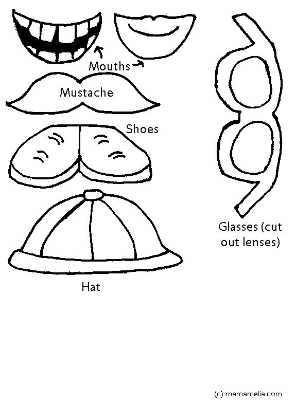 Mr Potato Head Printable Parts Printable Templates