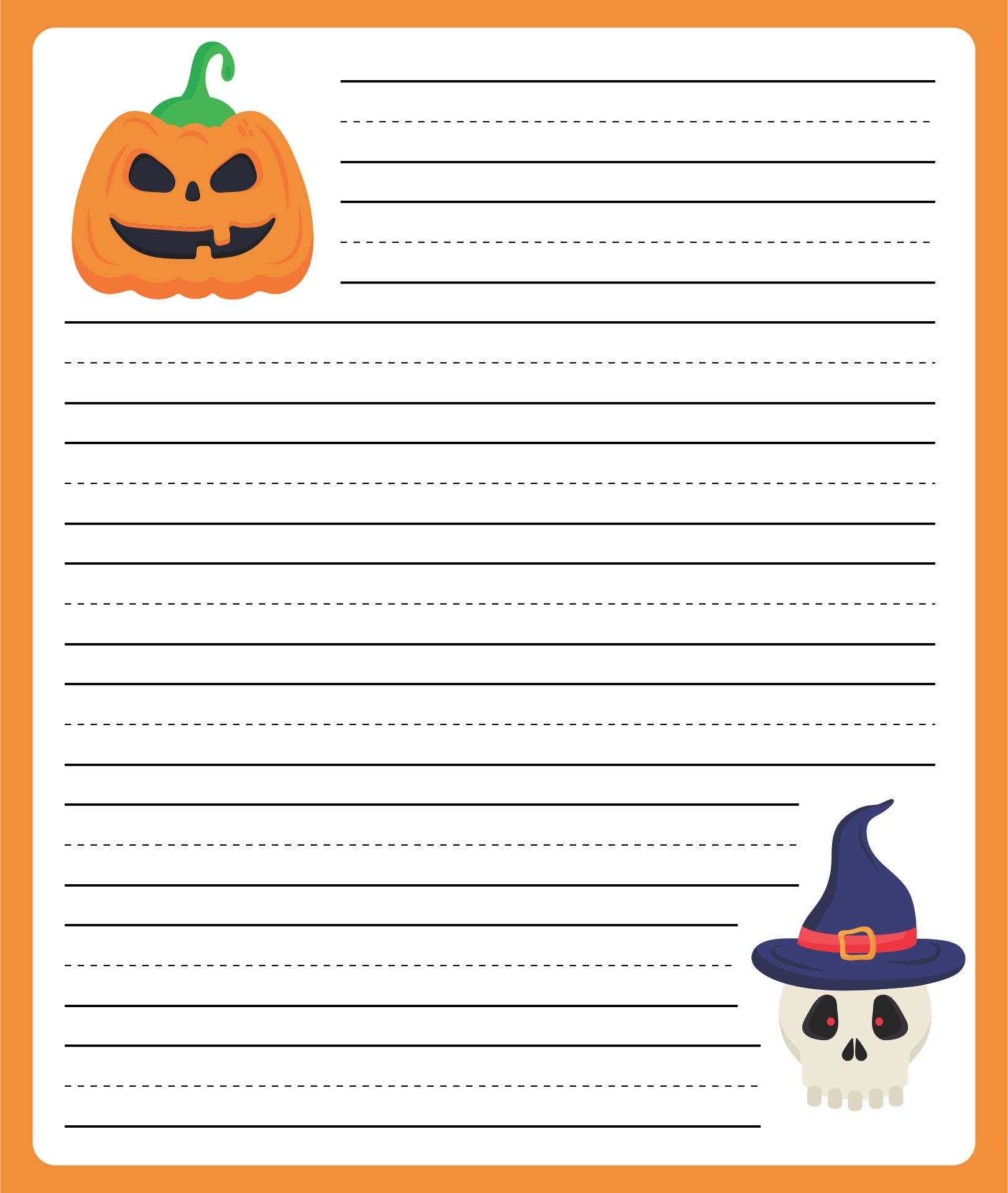 8 Best Images Of Halloween Writing Paper Printable Free Printable Halloween Writing Paper 