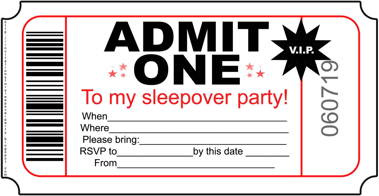 4 Best Images Of Slumber Party Invitations Free Printable Sleep Over