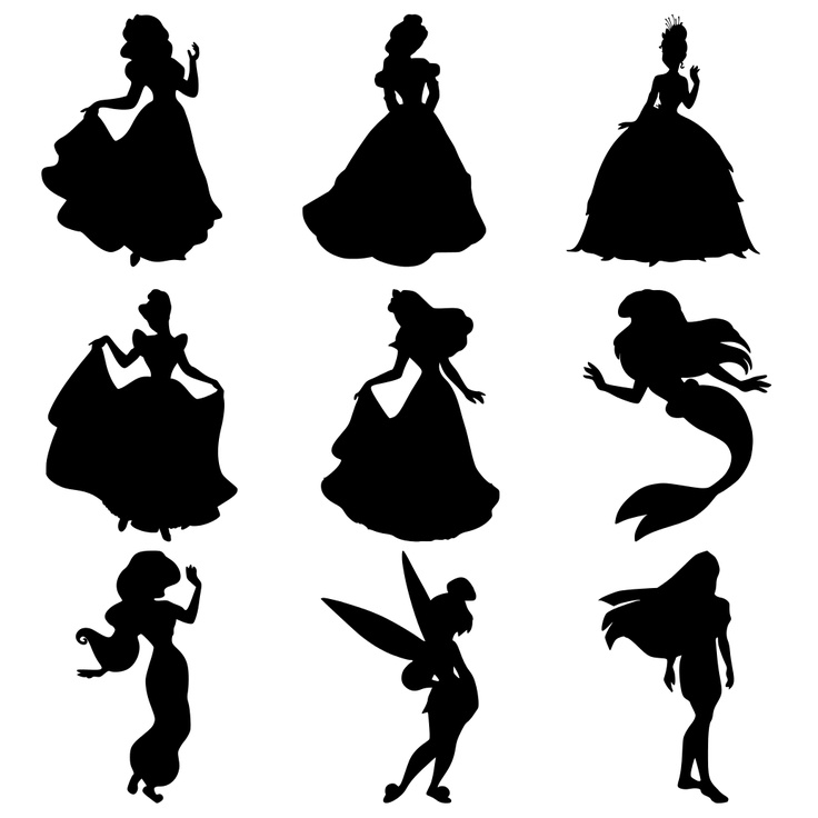 4 Best Images Of Disney Princess Silhouette Printables Disney Princess Silhouette Printables