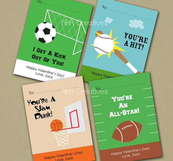 5 Best Images Of Free Printable Sports Valentine Cards Free Printable Valentine Cards Boys