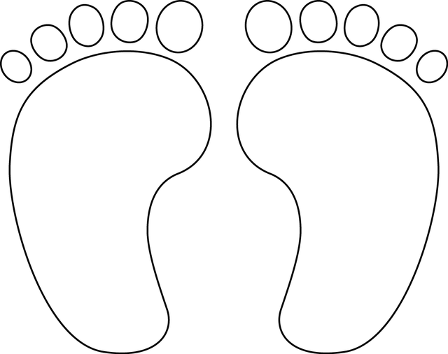 5 Best Images Of Baby Footprint Template Printable Free Baby Footprint Pattern Printable Free