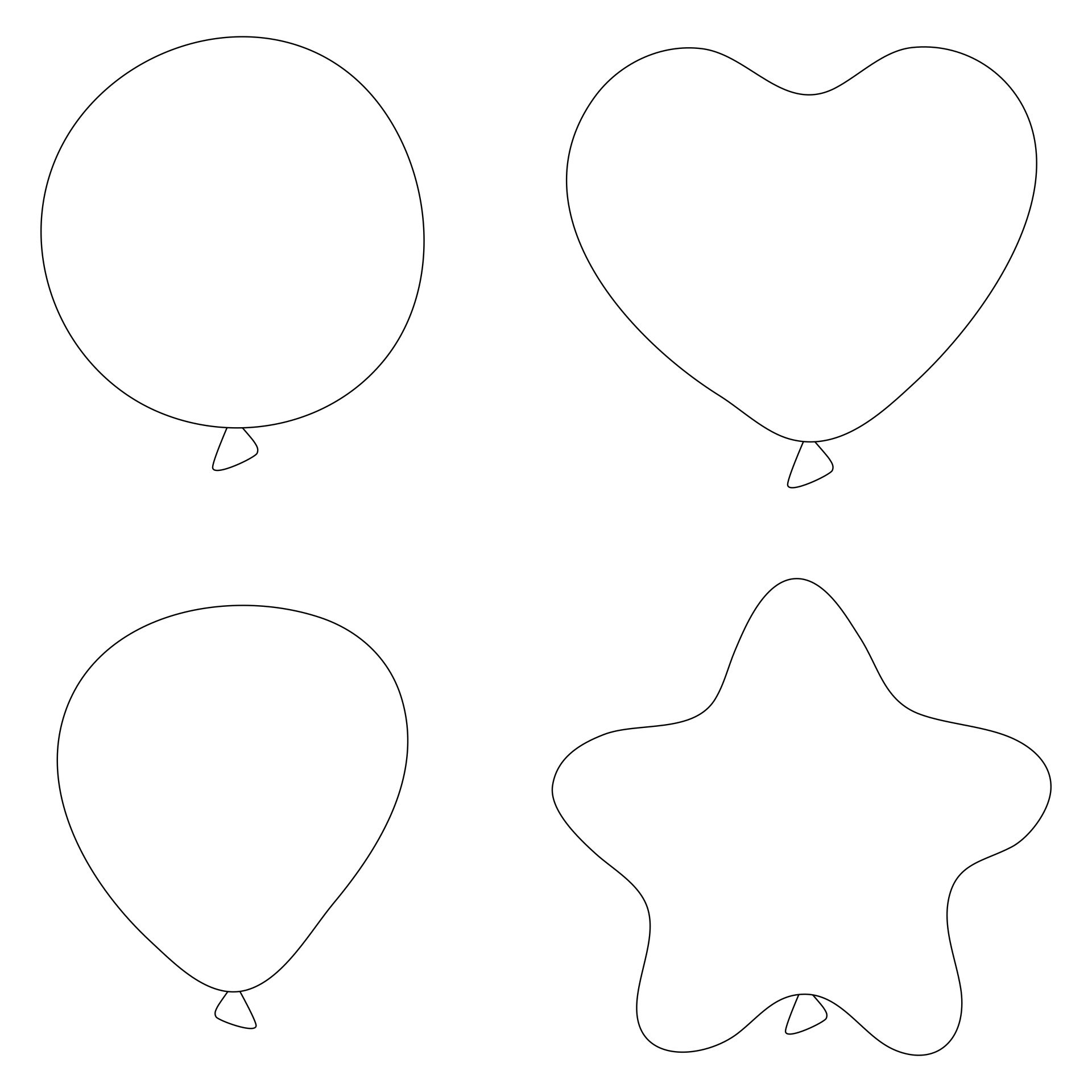 7 Best Images Of Balloon Outline Printable Balloon Cut Out Template 