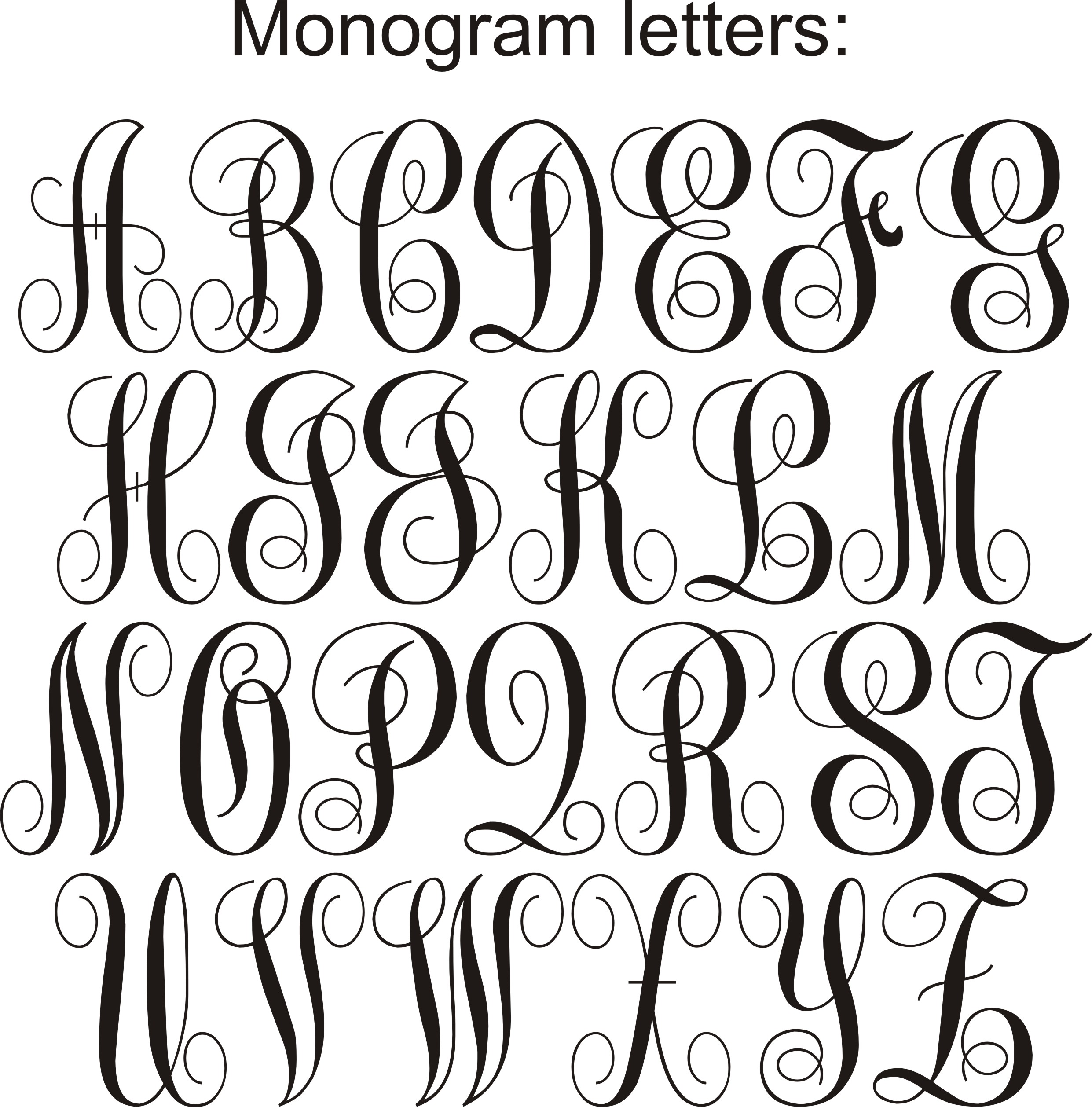7 Best Images of Free Printable Monogram Alphabet Letters Free