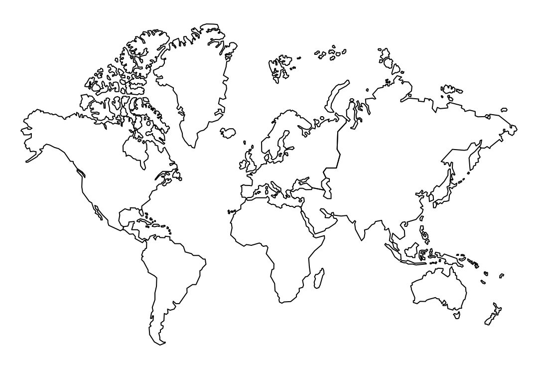 7 Continents Blank Map Printable Free