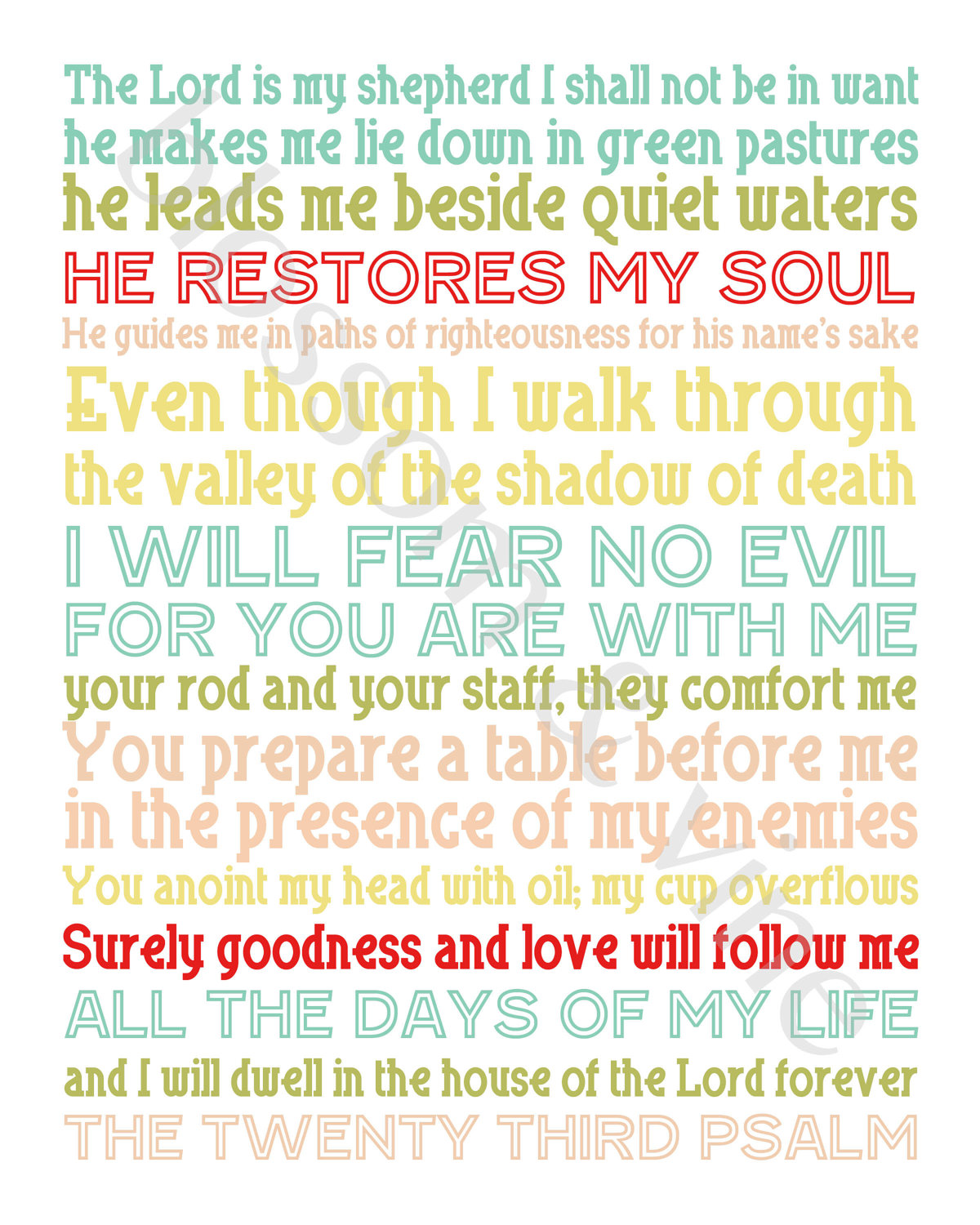 Free Printable Psalm 23 Printable Templates