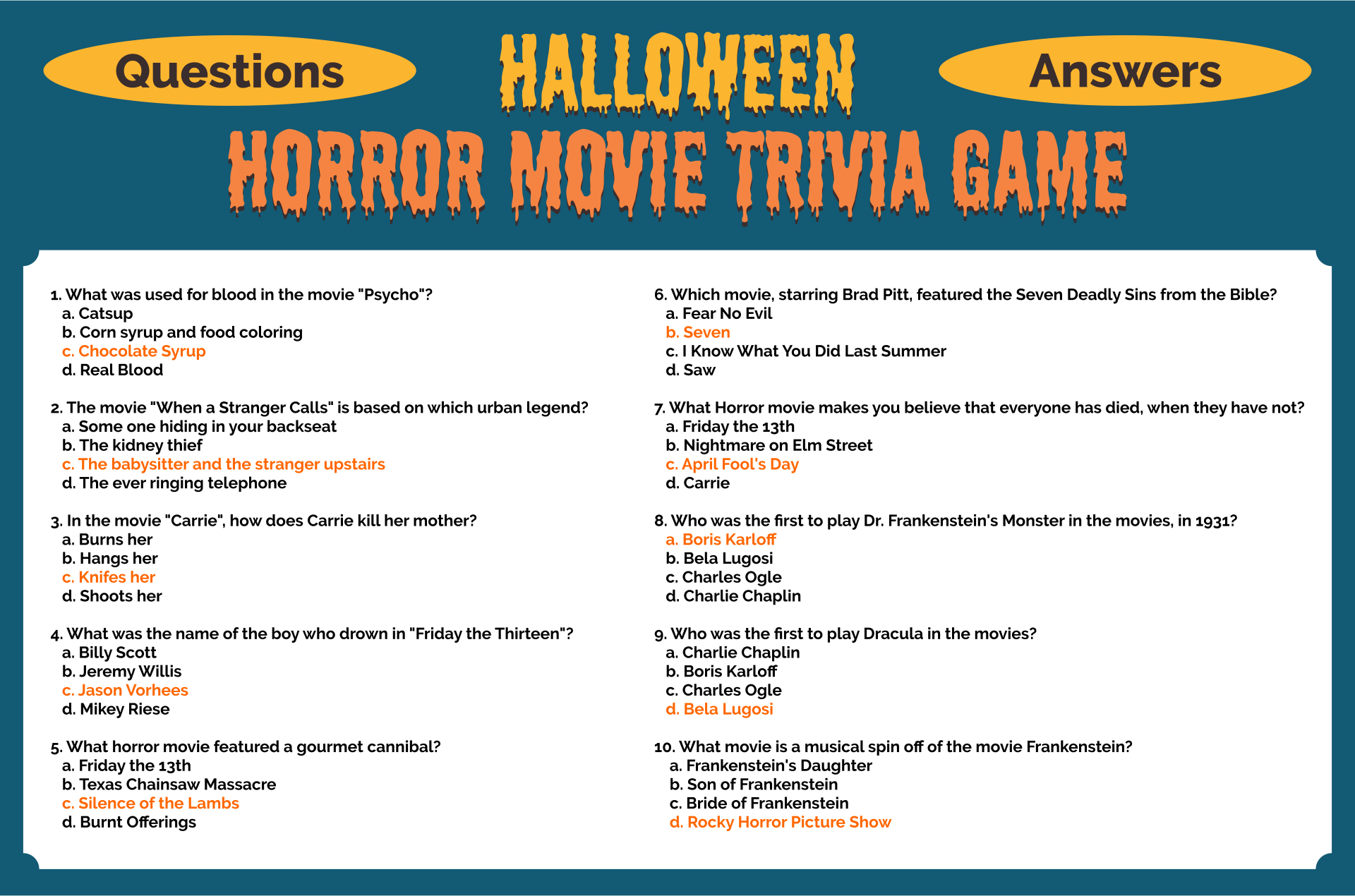 7 Best Images Of Free Printable Halloween Trivia Questions Printable 