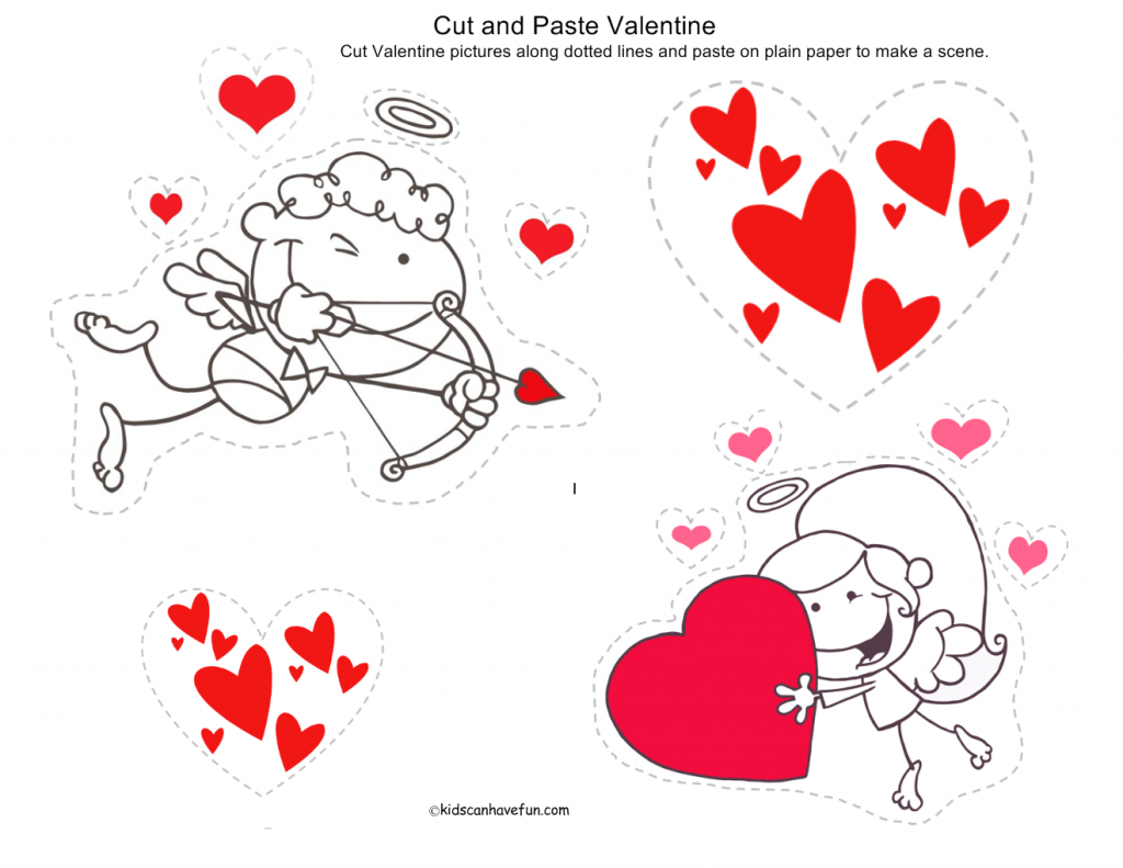 Valentines Cut And Paste Printables