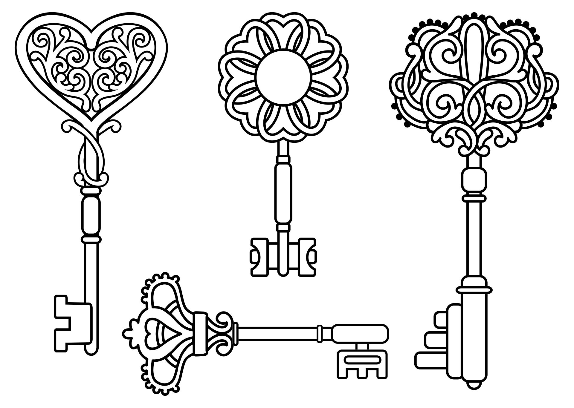 7 Best Images Of Printable Picture Of A Key Key Outline Clip Art