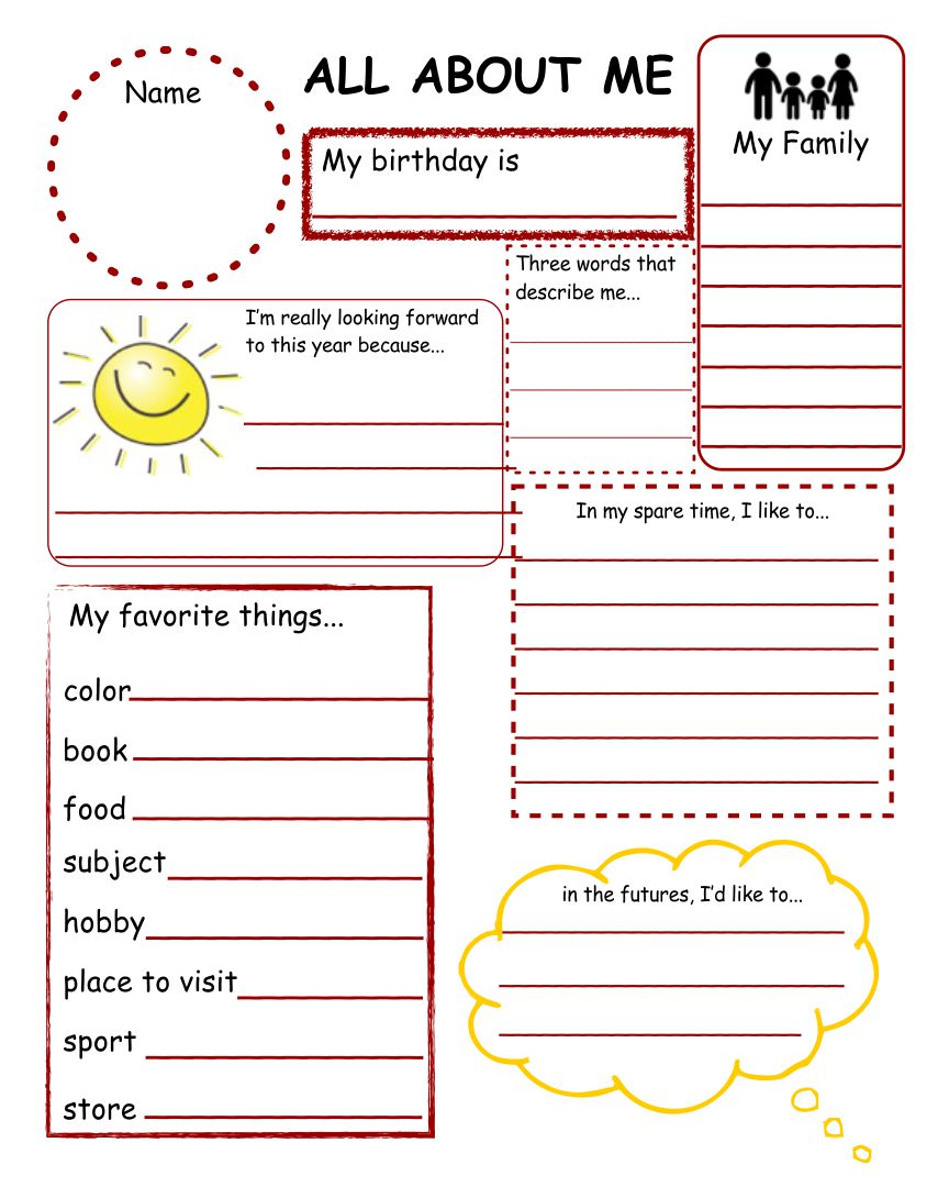 Free Printable Getting To Know You Worksheets For Kids