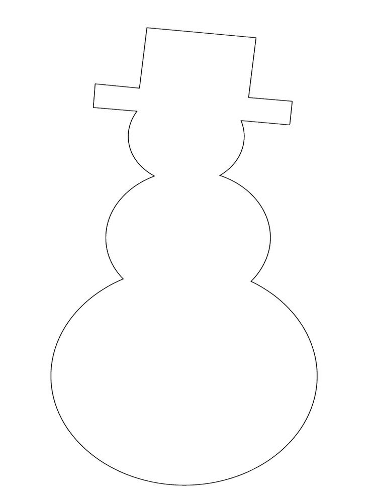 Printable And Sizable Snowman Template