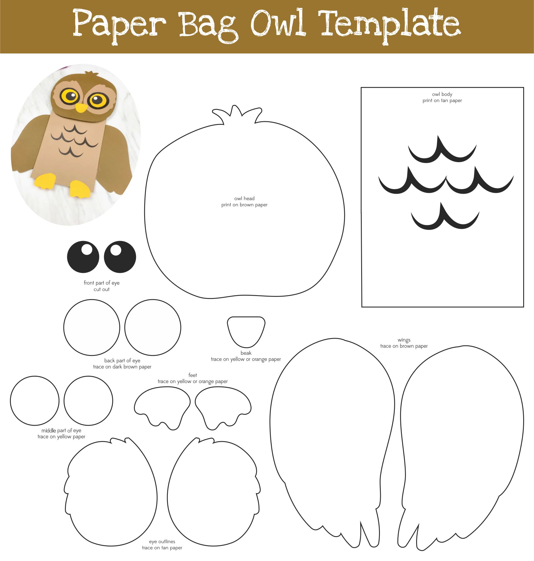 8 Best Images Of Printable Paper Bag Puppets Animals Turtle Paper Bag 