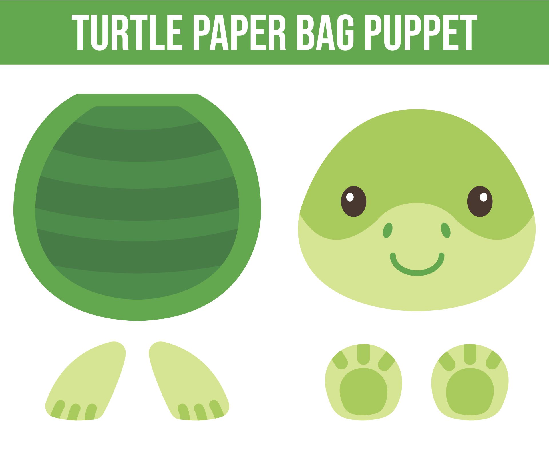 8 Best Images Of Printable Paper Bag Puppets Animals Turtle Paper Bag 