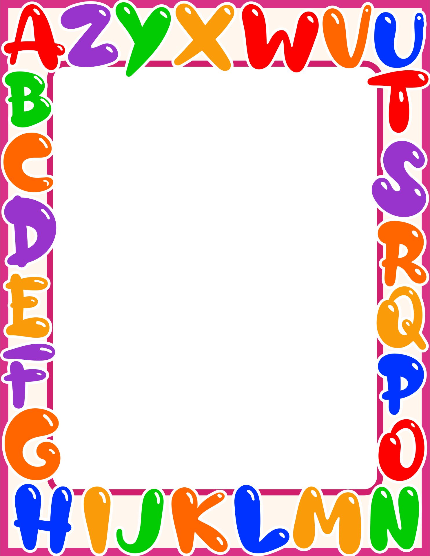 7 Best Images Of Free Printable Alphabet Borders Free Printable Alphabet Page Border Clip Art