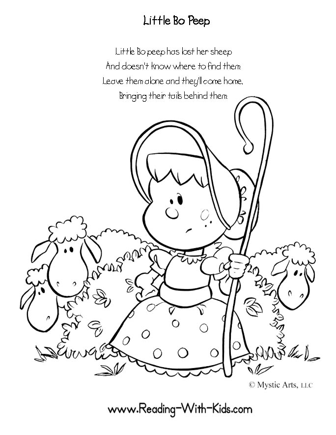 7 Best Images Of Printable Nursery Rhyme Coloring Sheets Free Printable Nursery Rhymes