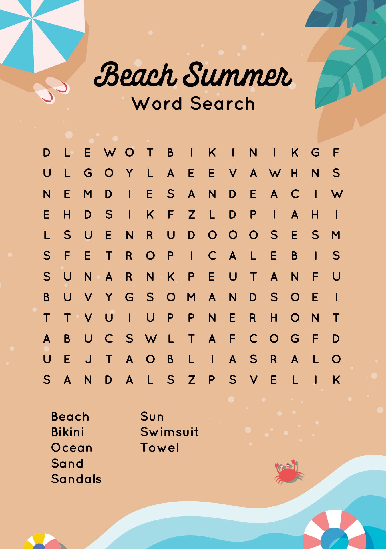 4 Best Images Of Summer Vacation Word Search Printable Kids Summer Word Search Printable 
